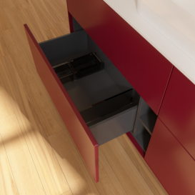 Тумба под раковину Villeroy & Boch Finion 160х50,1 см МДФ пион матовый лак/стекло белое матовое F73100HB