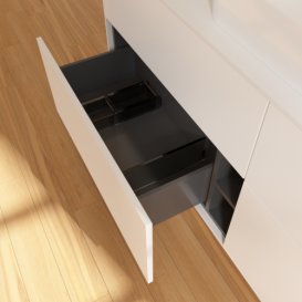 Тумба под раковину Villeroy & Boch Finion 160х50,1 см с подсветкой МДФ белый матовый лак/стекло белое матовое G73100MT