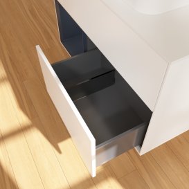 Тумба под раковину Villeroy & Boch Finion 100х50,1 см с подсветкой МДФ белый матовый лак/стекло белое матовое G361HGMT