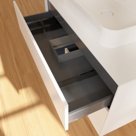 Тумба под раковину Villeroy & Boch Finion 100х50,1 см с подсветкой МДФ белый матовый лак/стекло белое матовое G361HGMT