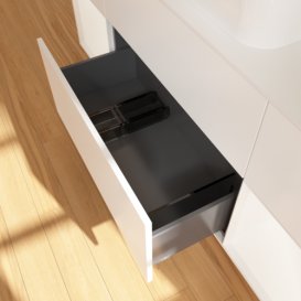 Тумба под раковину Villeroy & Boch Finion 160х50,1 см с подсветкой МДФ белый матовый лак/стекло белое матовое F741MTMT