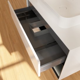 Тумба под раковину Villeroy & Boch Finion 100х50,1 см с подсветкой МДФ глянцевый белый лак/стекло белое матовое F371PDGF