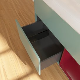 Тумба под раковину Villeroy & Boch Finion 100х50,1 см с подсветкой МДФ оливковый матовый лак/стекло белое матовое F371HBGM