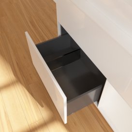 Тумба под раковину Villeroy & Boch Finion 100х50,1 см с подсветкой МДФ глянцевый белый лак/стекло белое матовое G371GFGF