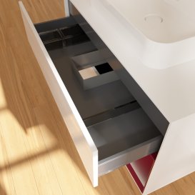 Тумба под раковину Villeroy & Boch Finion 100х50,1 см с подсветкой МДФ глянцевый белый лак/стекло белое матовое G371HBGF