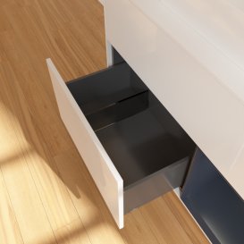 Тумба под раковину Villeroy & Boch Finion 100х50,1 см с подсветкой МДФ глянцевый белый лак/стекло белое матовое G371HGGF