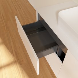 Тумба под раковину Villeroy & Boch Finion 120х50,1 см с подсветкой МДФ белый матовый лак/стекло белое матовое G38100MT