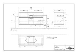 Тумба под раковину Villeroy & Boch Finion 120х50,1 см с подсветкой МДФ белый матовый лак/стекло белое матовое G38100MT
