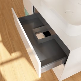 Тумба під раковину Villeroy & Boch Finion 120х50,1 см із підсвічуванням МДФ білий глянцевий лак/скло біле матове F391GMGF