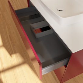 Тумба під раковину Villeroy & Boch Finion 100х50,1 см МДФ півонія матовий лак/скло біле матове F76100HB