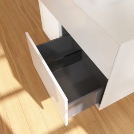 Тумба под раковину Villeroy & Boch Finion 100х50,1 см с подсветкой МДФ глянцевый белый лак/стекло белое матовое F771MTGF