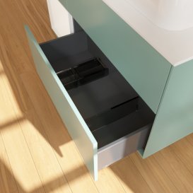 Тумба под раковину Villeroy & Boch Finion 120х50,1 см с подсветкой МДФ оливковый матовый лак/стекло белое матовое F391MTGM