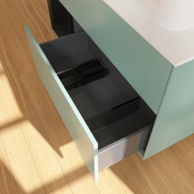 Тумба под раковину Villeroy & Boch Finion 120х50,1 см с подсветкой МДФ оливковый матовый лак/стекло белое матовое F391PDGM