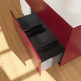 Тумба под раковину Villeroy & Boch Finion 120х50,1 см с подсветкой МДФ пион матовый лак/стекло белое матовое G391GFHB