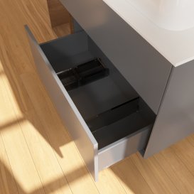 Тумба под раковину Villeroy & Boch Finion 120х50,1 см с подсветкой МДФ антрацит матовый лак/стекло белое матовое G391GNGK