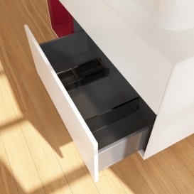 Тумба під раковину Villeroy & Boch Finion 120х50,1 см із підсвічуванням МДФ білий матовий лак/скло біле матове G391HBMT