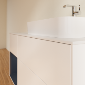 Тумба під раковину Villeroy & Boch Finion 120х50,1 см с подсветкой МДФ білий матовий лак/скло біле матове G391HGMT