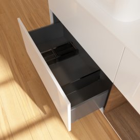 Тумба под раковину Villeroy & Boch Finion 120х50,1 см с подсветкой МДФ глянцевый белый лак/стекло белое матовое F401GNGF