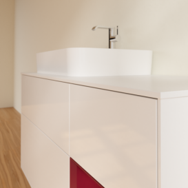 Тумба под раковину Villeroy & Boch Finion 120х50,1 см с подсветкой МДФ глянцевый белый лак/стекло белое матовое F401HBGF