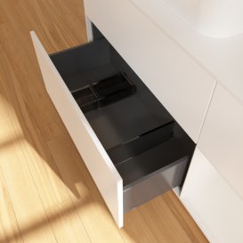 Тумба під раковину Villeroy & Boch Finion 120х50,1 см із підсвічуванням МДФ білий матовий лак/скло біле матове G401GFMT