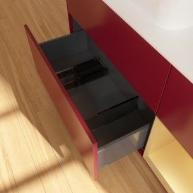 Тумба під раковину Villeroy & Boch Finion 120х50,1 см із підсвічуванням МДФ півонія матовий лак/скло біле матове G401HFHB