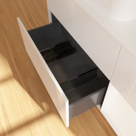 Тумба під раковину Villeroy & Boch Finion 120х50,1 см із підсвічуванням МДФ білий глянцевий лак/скло біле матове G401MTGF