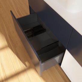 Тумба под раковину Villeroy & Boch Finion 120х50,1 см с подсветкой МДФ антрацит матовый лак/стекло белое матовое G401GFHG