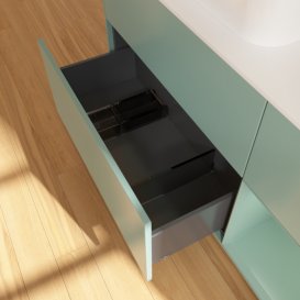 Тумба под раковину Villeroy & Boch Finion 120х50,1 см с подсветкой МДФ оливковый матовый лак/стекло белое матовое G401GMGM