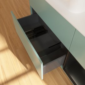 Тумба под раковину Villeroy & Boch Finion 120х50,1 см с подсветкой МДФ оливковый матовый лак/стекло белое матовое G401PDGM