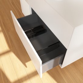 Тумба під раковину Villeroy & Boch Finion 120х50,1 см із підсвічуванням МДФ білий матовий лак/скло біле матове F411GFMT