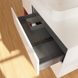 Тумба під раковину Villeroy & Boch Finion 120х50,1 см із підсвічуванням МДФ білий матовий лак/скло біле матове F411HBMT