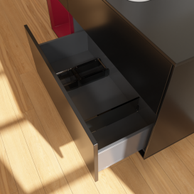 Тумба під раковину Villeroy & Boch Finion 120х50,1 см із підсвічуванням МДФ чорний матовий лак/скло чорне матове F412HBPD