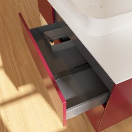 Тумба под раковину Villeroy & Boch Finion 120х50,1 см с подсветкой МДФ пион матовый лак/стекло белое матовое F411PCHB