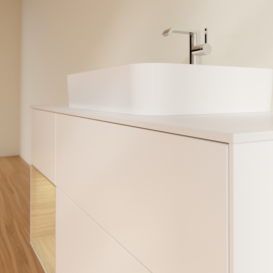 Тумба под раковину Villeroy & Boch Finion 120х50,1 см с подсветкой МДФ белый матовый лак/стекло белое матовое F411PCMT