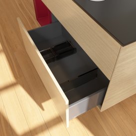 Тумба під раковину Villeroy & Boch Finion 120х50,1 см із підсвічуванням МДФ шпон дуба/скло чорне матове F412HBPC