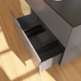 Тумба под раковину Villeroy & Boch Finion 120х50,1 см с подсветкой МДФ антрацит матовый лак/стекло черное матовое F412PCGK