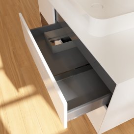 Тумба під раковину Villeroy & Boch Finion 120х50,1 см із підсвічуванням МДФ білий глянцевий лак/скло біле матове G411GNGF