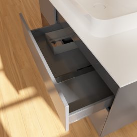 Тумба под раковину Villeroy & Boch Finion 120х50,1 см с подсветкой МДФ антрацит матовый лак/стекло белое матовое G411GNGK