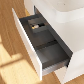 Тумба под раковину Villeroy & Boch Finion 120х50,1 см с подсветкой МДФ белый матовый лак/стекло белое матовое G411HFMT