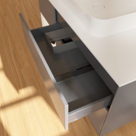 Тумба під раковину Villeroy & Boch Finion 120х50,1 см із підсвічуванням МДФ антрацит матовий лак/скло біле матове G411MTGK