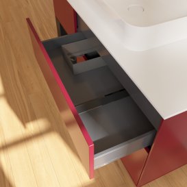 Тумба под раковину Villeroy & Boch Finion 120х50,1 см с подсветкой МДФ пион матовый лак/стекло белое матовое G411PDHB