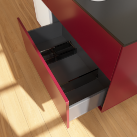 Тумба под раковину Villeroy & Boch Finion 120х50,1 см с подсветкой МДФ пион матовый лак/стекло черное матовое G412GFHB