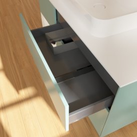 Тумба під раковину Villeroy & Boch Finion 120х50,1 см із підсвічуванням МДФ оливковий матовий лак/скло біле матове G411GFGM