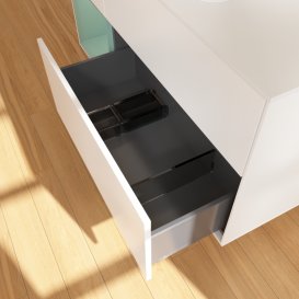 Тумба под раковину Villeroy & Boch Finion 120х50,1 см с подсветкой МДФ белый матовый лак/стекло белое матовое G411GMMT