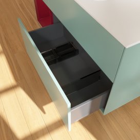 Тумба під раковину Villeroy & Boch Finion 120х50,1 см із підсвічуванням МДФ оливковий матовий лак/скло біле матове G411HBGM