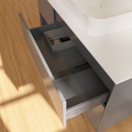 Тумба под раковину Villeroy & Boch Finion 120х50,1 см с подсветкой МДФ антрацит матовый лак/стекло белое матовое G411HGGK