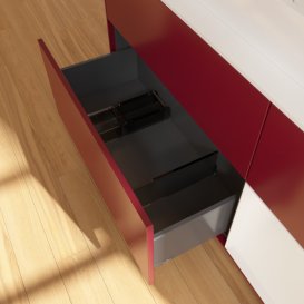 Тумба под раковину Villeroy & Boch Finion 120х50,1 см с подсветкой МДФ пион матовый лак/стекло белое матовое F421GFHB