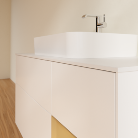 Тумба под раковину Villeroy & Boch Finion 120х50,1 см с подсветкой МДФ белый матовый лак/стекло белое матовое G421HFMT