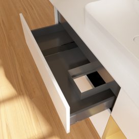 Тумба под раковину Villeroy & Boch Finion 120х50,1 см с подсветкой МДФ белый матовый лак/стекло белое матовое G421HFMT