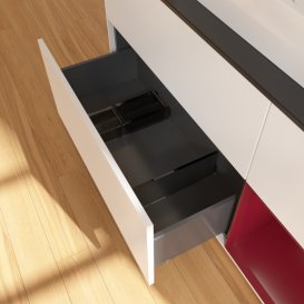 Тумба под раковину Villeroy & Boch Finion 120х50,1 см с подсветкой МДФ белый матовый лак/стекло черное матовое G422HBMT